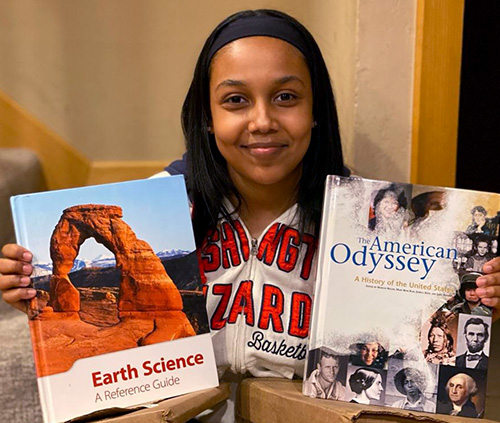 Student with books